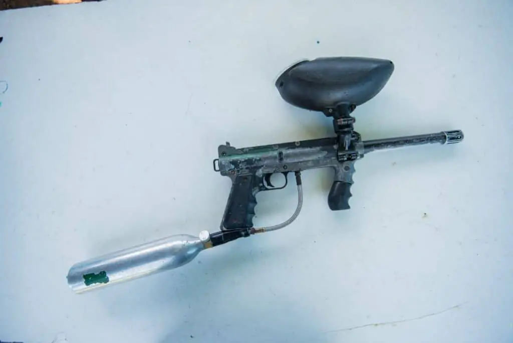 typical paintball gun