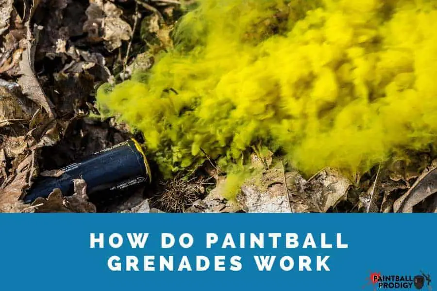 paintball grenade in action