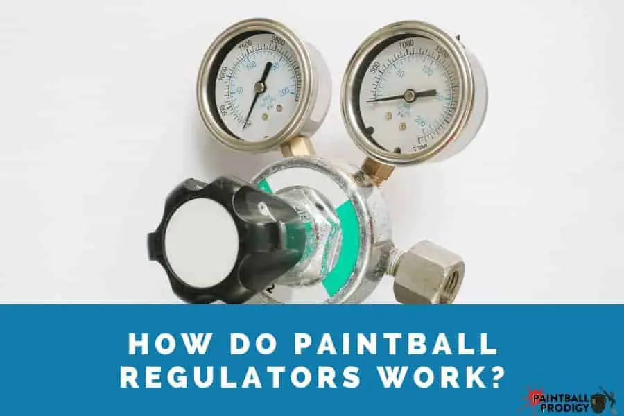 paintball tank regulators in work