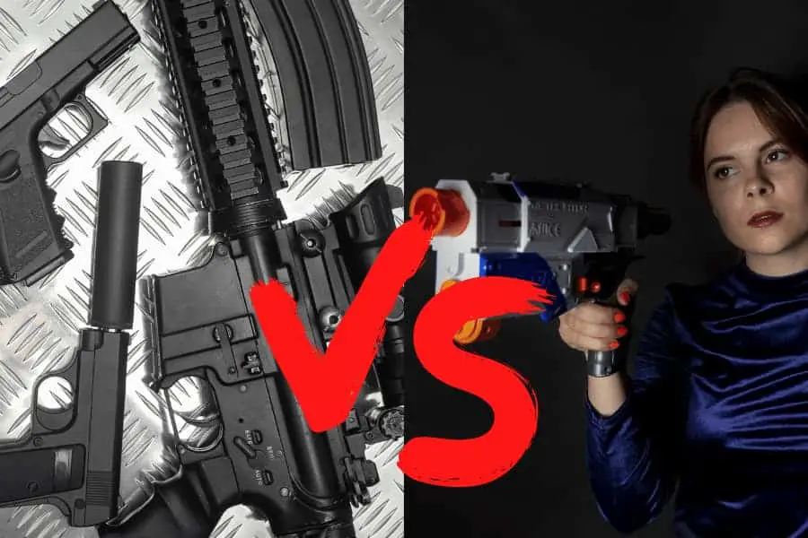 differences between airsoft and nerf guns